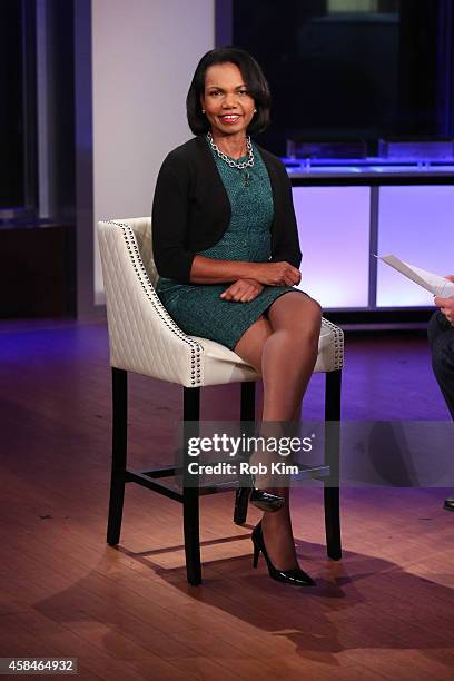 Condoleezza Rice visits "FOX And Friends" at FOX Studios on November 5, 2014 in New York City.