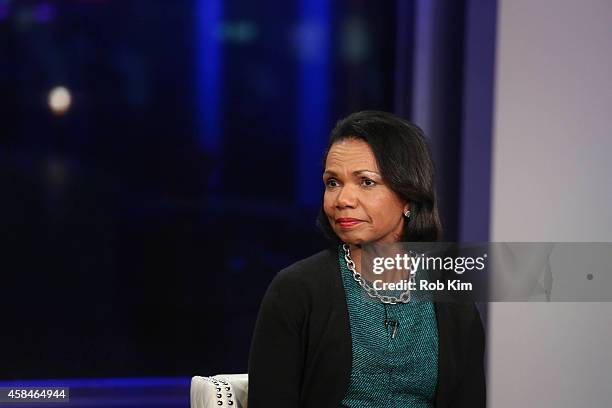 Condoleezza Rice visits "FOX And Friends" at FOX Studios on November 5, 2014 in New York City.