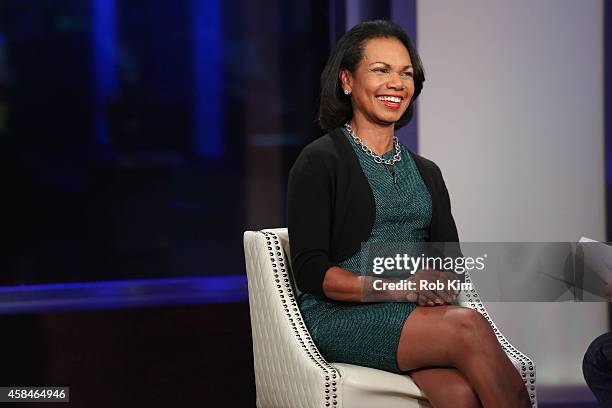 Condoleezza Rice visits "FOX And Friends" at FOX Studios on November 5, 2014 in New York City.