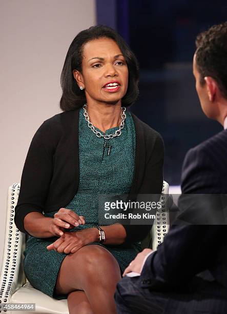 Condoleezza Rice visits "FOX And Friends" at FOX Studios on November 5, 2014 in New York City.