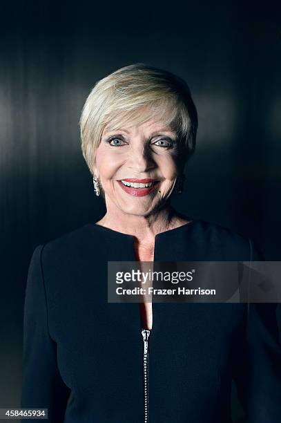 Actress Florence Henderson poses for a portrait at the amfAR LA Inspiration Gala on October 29, 2014 in Los Angeles, California.