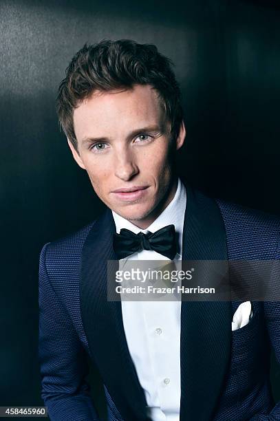 Actor Eddie Redmayne poses for a portrait at the amfAR LA Inspiration Gala on October 29, 2014 in Los Angeles, California.