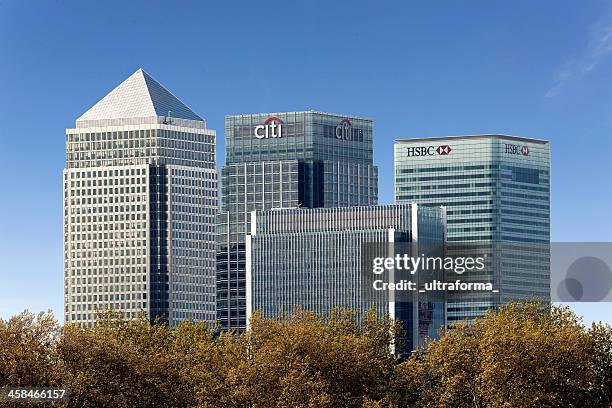 canary wharf - citigroup stockfoto's en -beelden