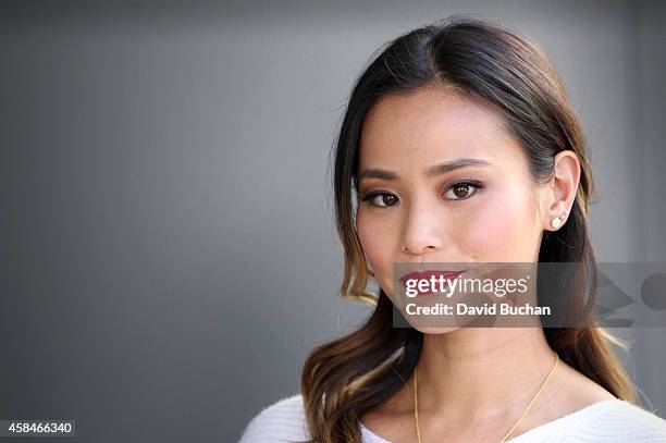 Interviews Jamie Chung at Westfield Century City on November 5, 2014 in Los Angeles, California.