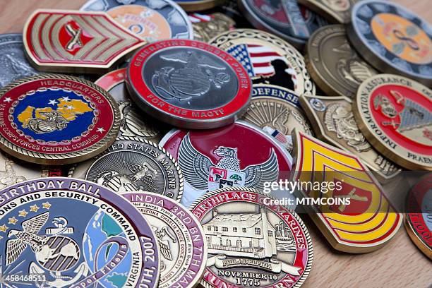 marine corps challenge coins - mtmcoins stockfoto's en -beelden