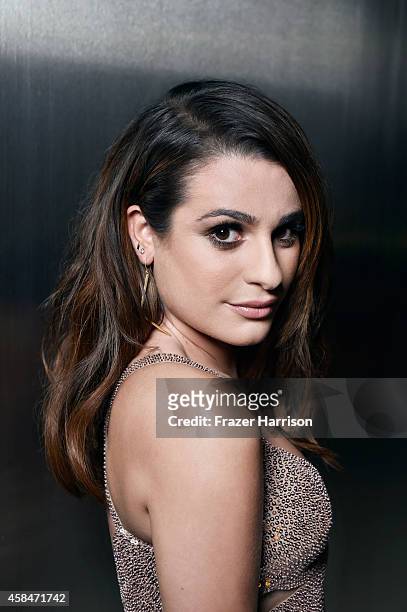 Lea Michele poses for a portrait at the amfAR LA Inspiration Gala on October 29, 2014 in Los Angeles, California.