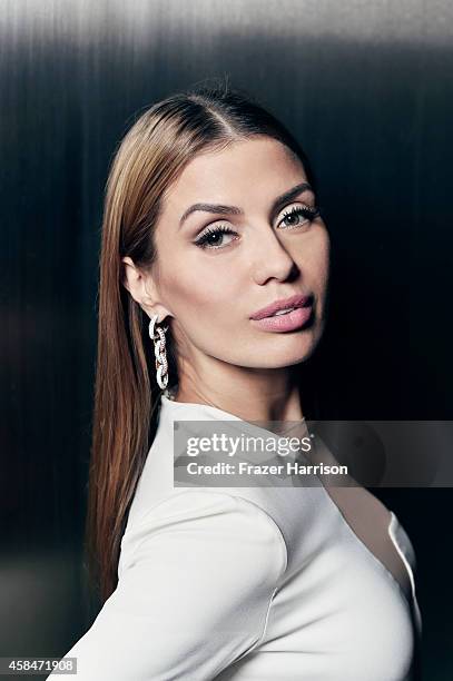 Victoria Bonya poses for a portrait at the amfAR LA Inspiration Gala on October 29, 2014 in Los Angeles, California.