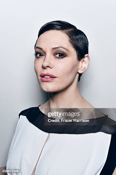 Rose Mcgowan poses for a portrait at the amfAR LA Inspiration Gala on October 29, 2014 in Los Angeles, California.