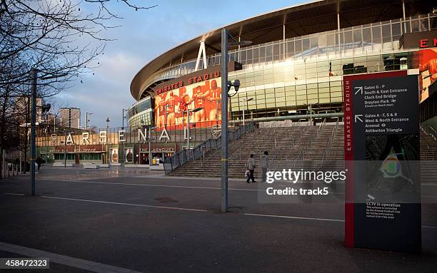 estadio de fútbol del arsenal, highbury, al norte de la ciudad de london - english premier league fotografías e imágenes de stock