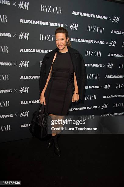 Alexandra Neldel attends the Alexander Wang X H&M collection pre-shopping event at Platoon Kunsthalle on November 5, 2014 in Berlin, Germany.