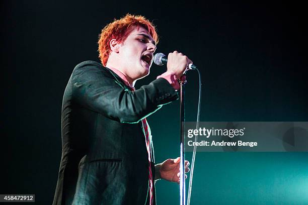 Gerard Way performs on stage at The Ritz, Manchester on November 5, 2014 in Manchester, United Kingdom.