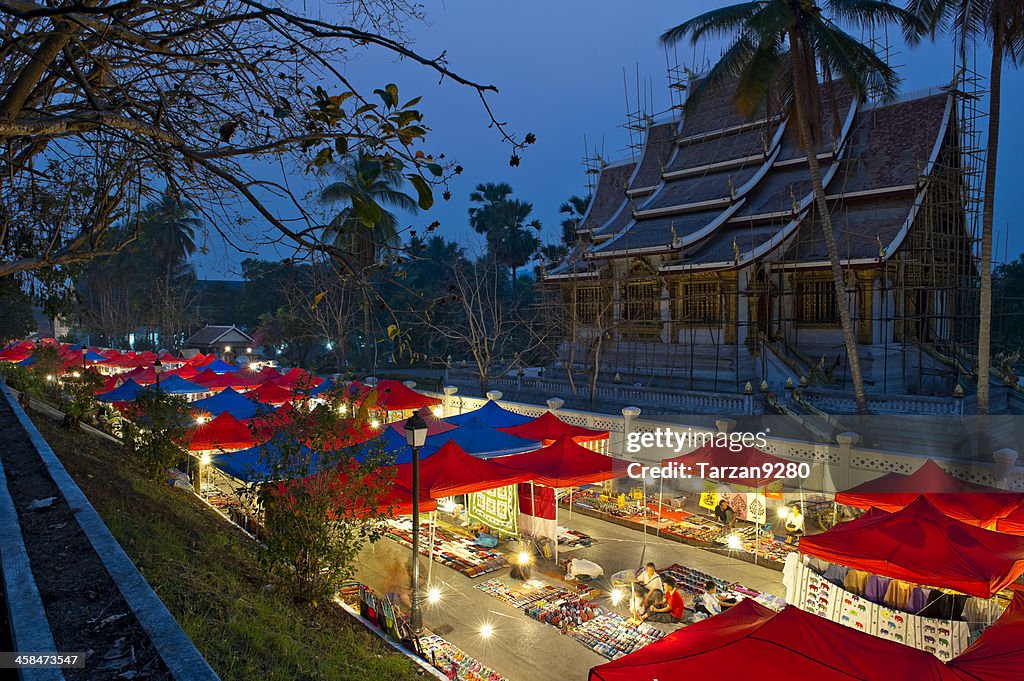 Night market in Luang Prabang, Laos