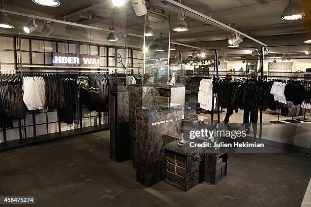 General ambiance of atmosphere of the Alexander Wang x H&M Collection Launch at the H&M Boulevard Saint-Germain store on November 5, 2014 in Paris,...