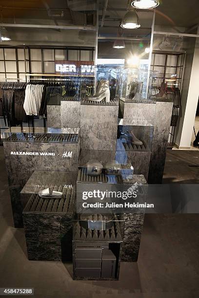 General ambiance of atmosphere of the Alexander Wang x H&M Collection Launch at the H&M Boulevard Saint-Germain store on November 5, 2014 in Paris,...