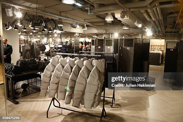 General ambiance of atmosphere of the Alexander Wang x H&M Collection Launch at the H&M Boulevard Saint-Germain store on November 5, 2014 in Paris,...