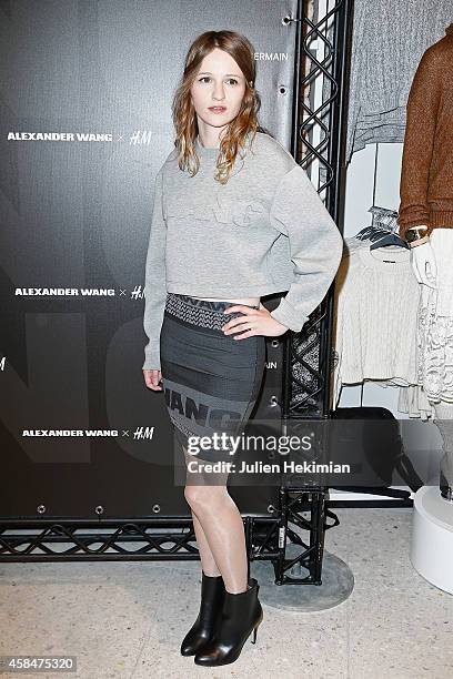 Christa theret attends the Alexander Wang x H&M Collection Launch at the H&M Boulevard Saint-Germain store on November 5, 2014 in Paris, France.