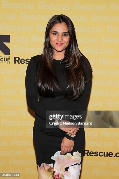 Actress and politician Divya Spandana attends the Annual Freedom Award Benefit Event hosted by International Rescue Committee on November 5, 2014 in...