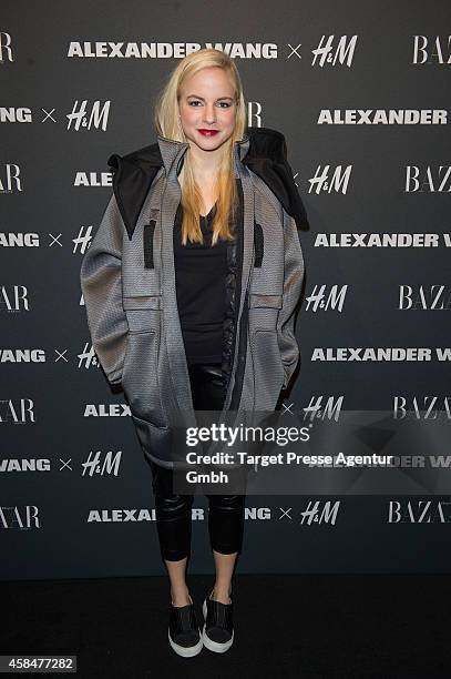 Julia Engelmann attends the Alexander Wang X H&M collection pre-shopping event at Platoon Kunsthalle on November 5, 2014 in Berlin, Germany.