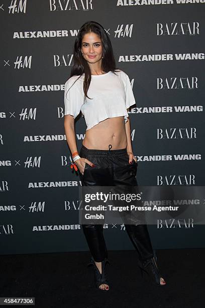 Shermine Sharivar attends the Alexander Wang X H&M collection pre-shopping event at Platoon Kunsthalle on November 5, 2014 in Berlin, Germany.