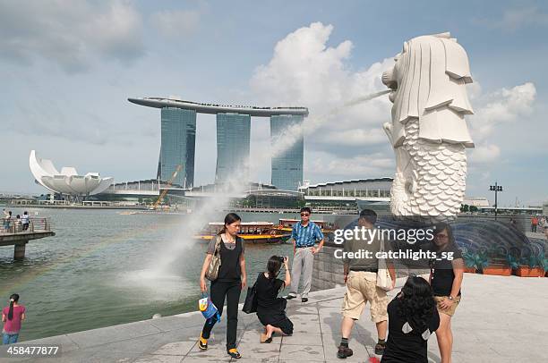 merlion park - merlion park stock pictures, royalty-free photos & images