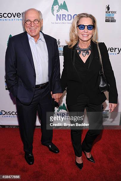 Musician Jimmy Buffett and Jane Slagsvol attend NRDC's "Night Of Comedy" benefiting the Natural Resources Defense Council at 583 Park Ave on November...