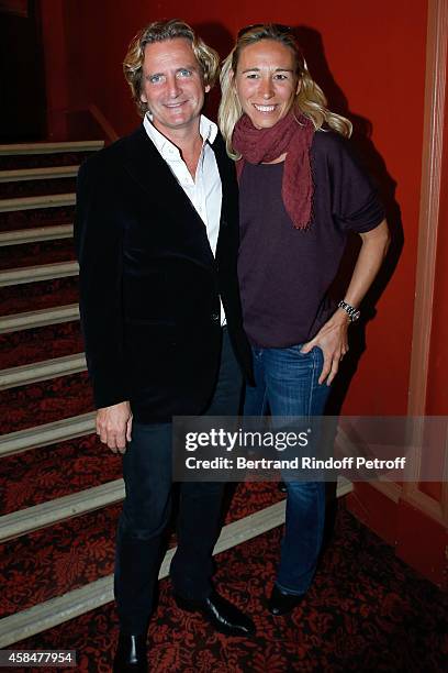 Charles Beigbeder and his wife attend the 150th Representation of the 'Je prefere qu'on reste amis' : Theater Play at Theatre Antoine on November 5,...