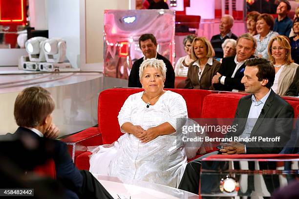 Main Guest of the show, Singer Adamo presents his album 'Adamo chante Becaud', actress Mimie Mathy presents her Show "Je papote avec vous" dressed in...