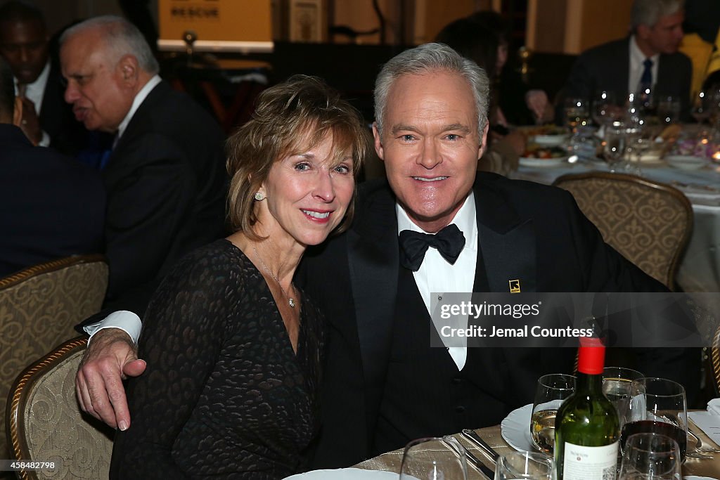 Jane Boone Pelley and journalist and news anchor Scott Pelley attend