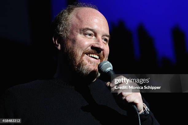 Comedian Louis C.K. Performs onstage at The New York Comedy Festival and The Bob Woodruff Foundation present the 8th Annual Stand Up For Heroes Event...