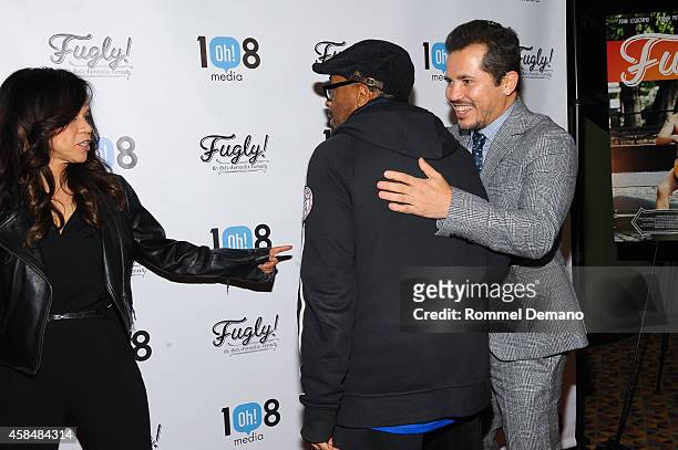 Spike Lee, Rosie Perez and John Leguizamo attend the "Fugly!" New York Premiere at AMC Empire on November 5, 2014 in New York City.