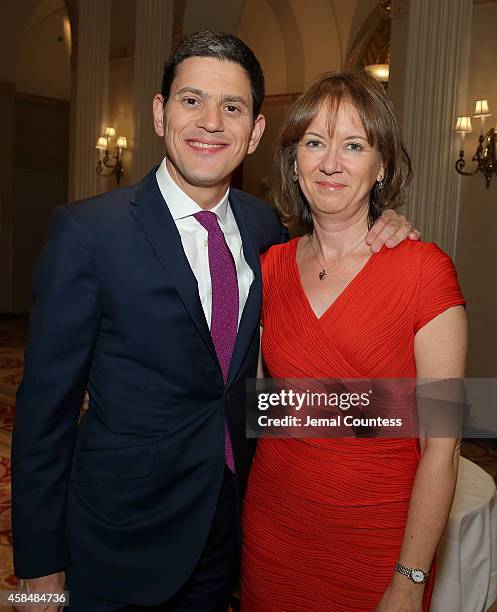 President and CEO David Miliband and Louise Shackelton attend the Annual Freedom Award Benefit Event hosted by International Rescue Committee on...