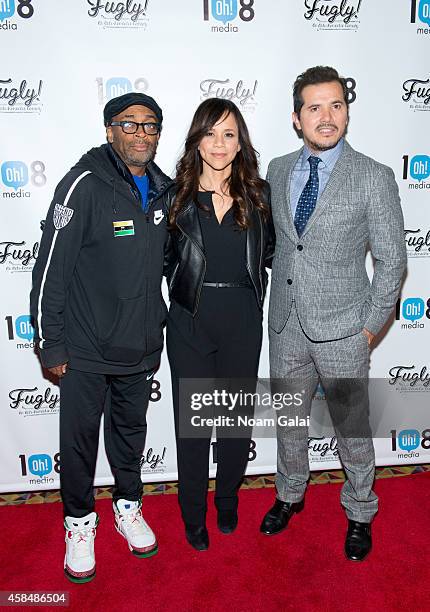 Spike Lee, Rosie Perez and John Leguizamo attend the New York premiere of "Fugly!" at AMC Empire on November 5, 2014 in New York City.