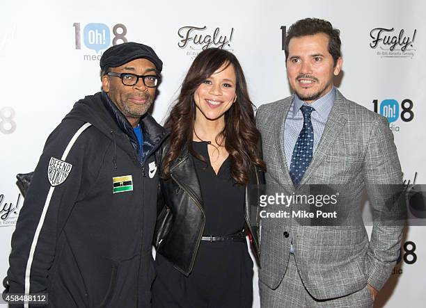 Spike Lee, Rosie Perez, and John Leguizamo attend the "Fugly!" New York Premiere at AMC Empire on November 5, 2014 in New York City.