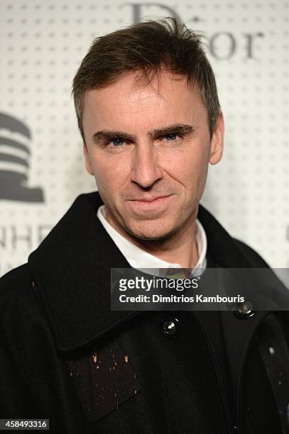 Fashion designer Raf Simons attends the Guggenheim International Gala Pre-Party made possible by Dior on November 5, 2014 in New York City.