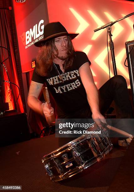 Jaren Johnston of Cadillac Three performs at the Big Machine Label Group Celebrates The 48th Annual CMA Awards in Nashville on November 5, 2014 in...