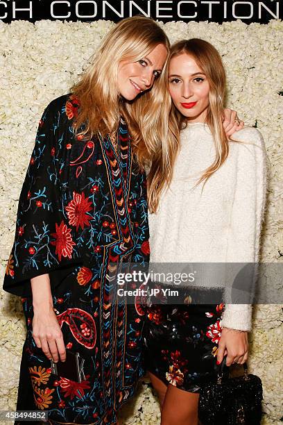 Poppy Delevingne and Harley Viera-Newton attend the French Connection Spring/Summer 2015 Collection Preview Party at Michelson Studio on November 5,...