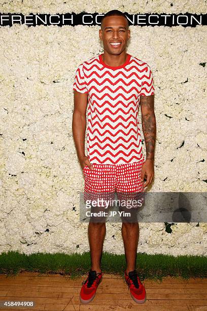 Model wears French Connection Spring/Summer 2015 Collection at Michelson Studio on November 5, 2014 in New York City.