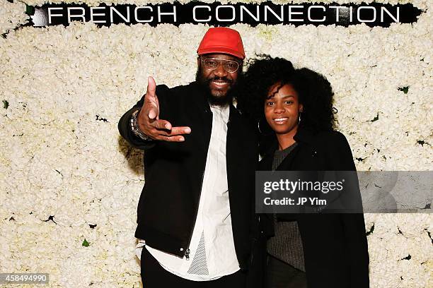 Michael Barnett and guest attend the French Connection Spring/Summer 2015 Collection Preview Party at Michelson Studio on November 5, 2014 in New...