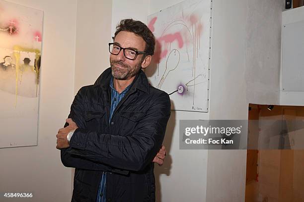 Super model Alain Gossuin attends the Peter Doherty Paintings and Drawings Preview Cocktail at Galerie Nine Kube on November 5, 2014 in Paris, France.