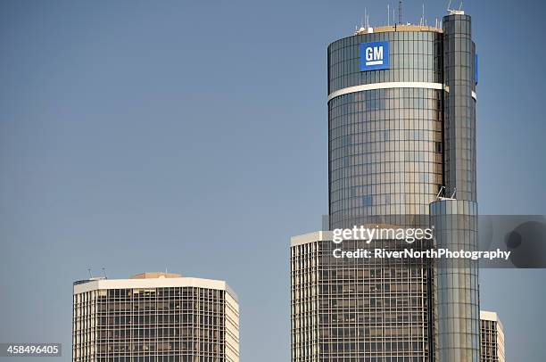 general motors world headquarters - general motors stock pictures, royalty-free photos & images