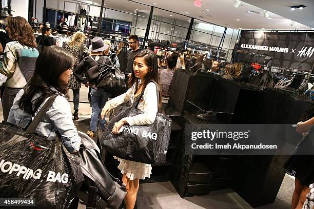 General view of atmosphere during the Alexander Wang x H&M Pre-Shop Party at H&M on November 5, 2014 in West Hollywood, California.