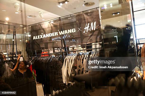 General view of atmosphere during the Alexander Wang x H&M Pre-Shop Party at H&M on November 5, 2014 in West Hollywood, California.
