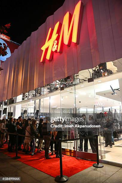 General view of atmosphere during the Alexander Wang x H&M Pre-Shop Party at H&M on November 5, 2014 in West Hollywood, California.