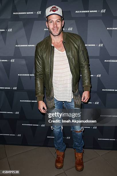 Stylist Johnny Wujek attends the Alexander Wang x H&M Pre-Shop Party at H&M on November 5, 2014 in West Hollywood, California.