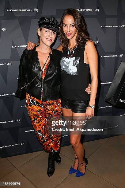 Television personality Natalie Rotman and actress Kristen Doute attends the Alexander Wang x H&M Pre-Shop Party at H&M on November 5, 2014 in West...