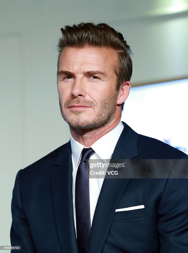 David Beckham Attends "HAIG CLUB" Global Launch Activity In Shanghai