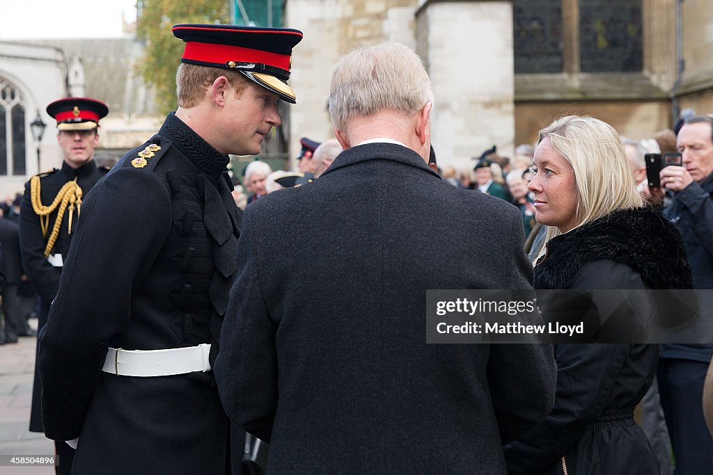 Prince Harry Visits Westminster Abbey's Field Of Remembrance