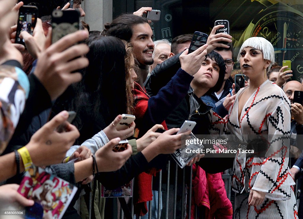 Lady Gaga Sightings In Milan