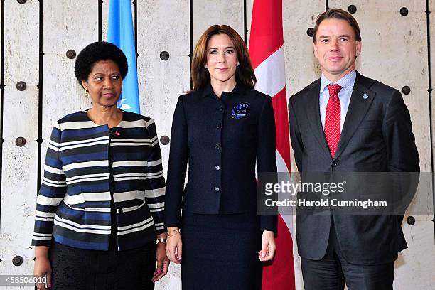Under-Secretary-General and Executive Director of UN Women Phumzile Mlambo-Ngcuka, Crown Princess Mary of Denmark and Under-Secretary-General and...