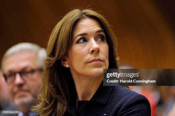 Crown Princess Mary of Denmark attends the regional review meeting of the status of women in the UNECE region 20 years after the Beijing platform for...